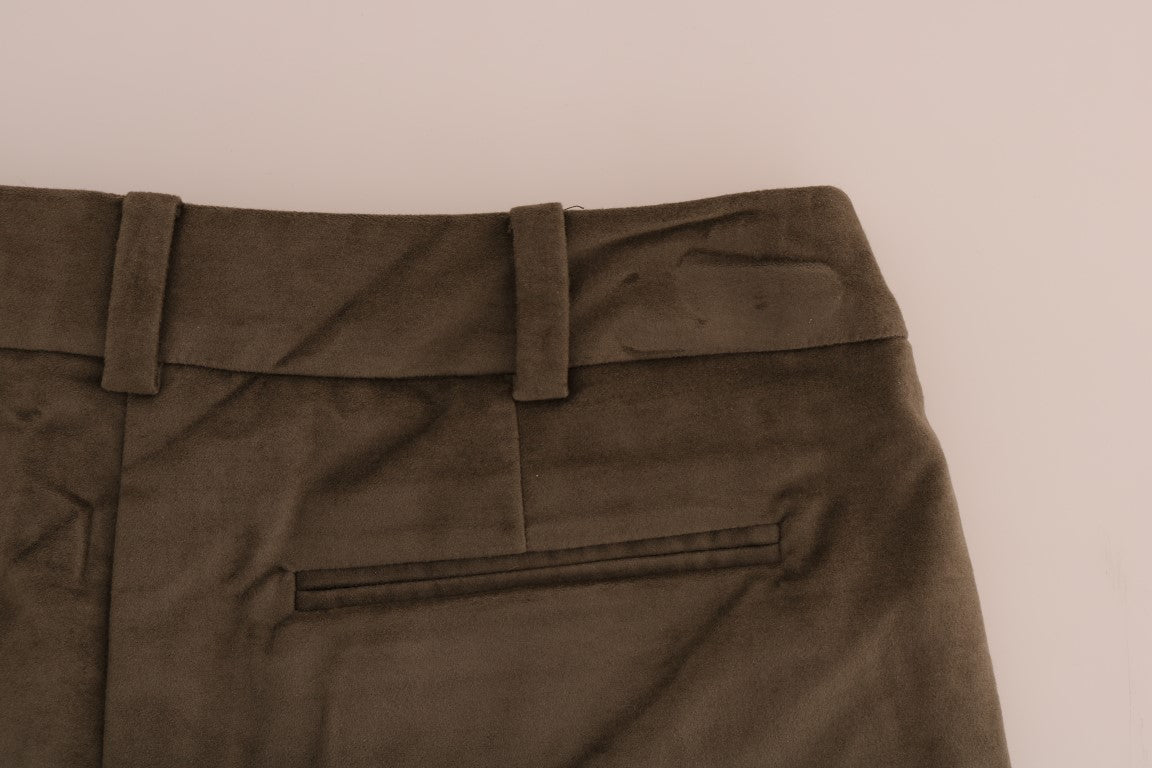 Pair of brown trousers with pockets on sides