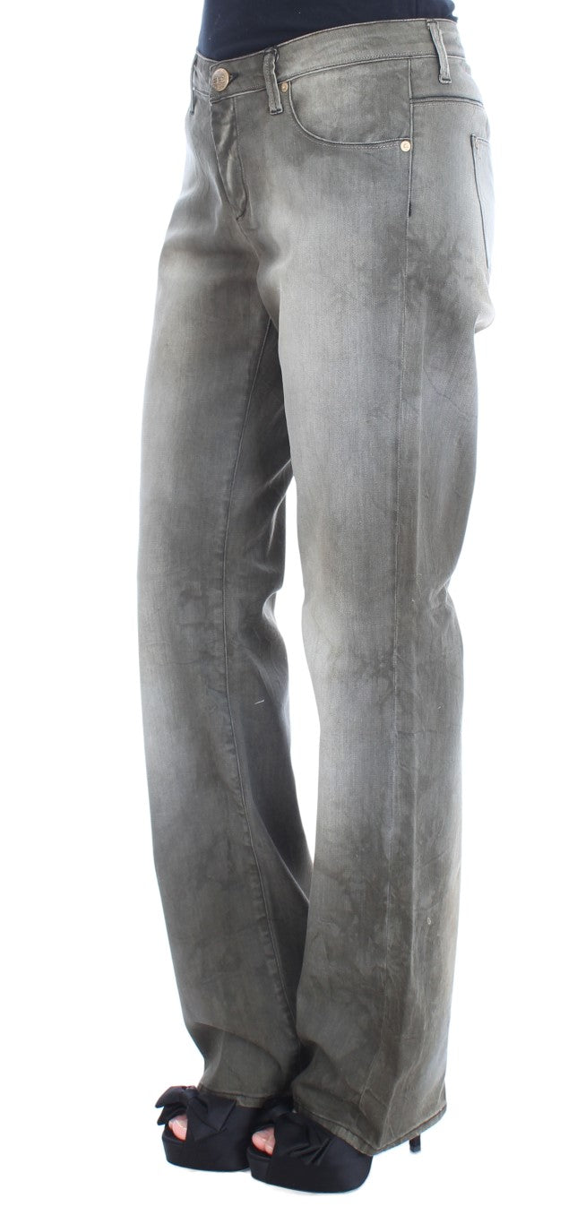 Pair of distressed jeans on a mannequin