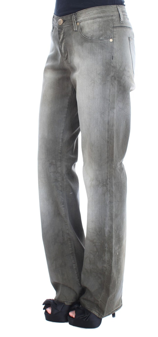 Pair of distressed jeans on a mannequin