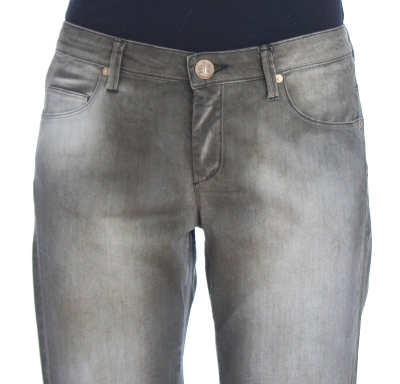 Pair of light grey denim jeans
