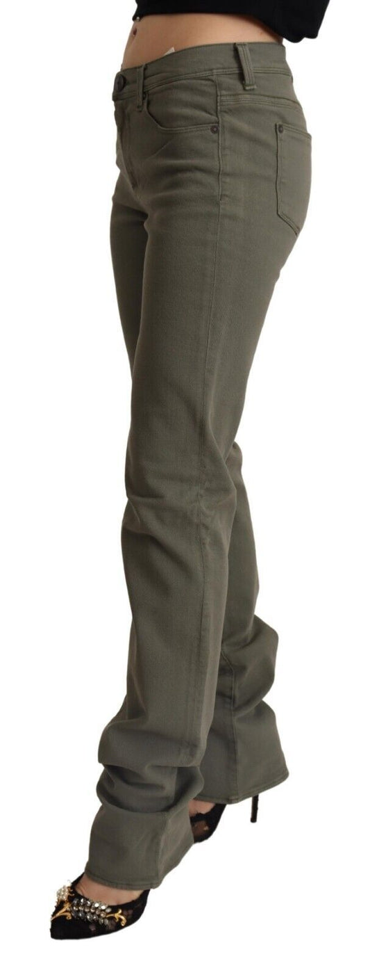 Woman wearing olive green pants