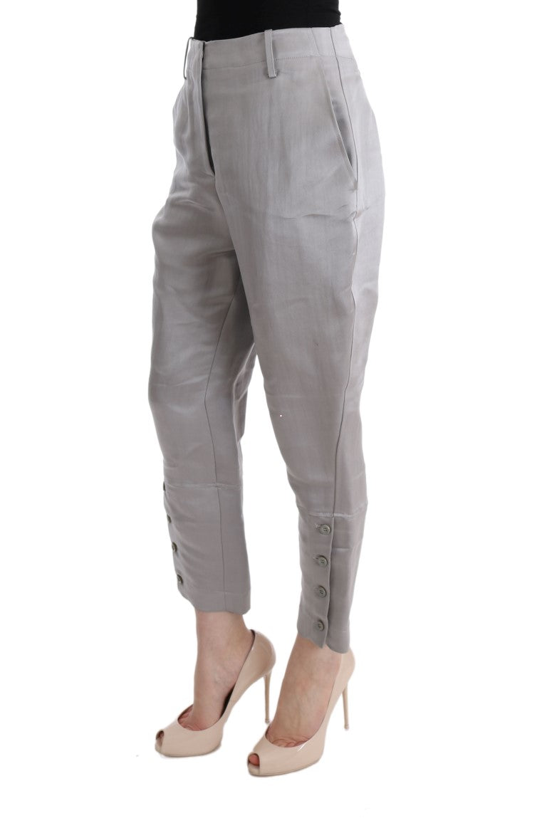 Pair of gray pants with pockets on sides