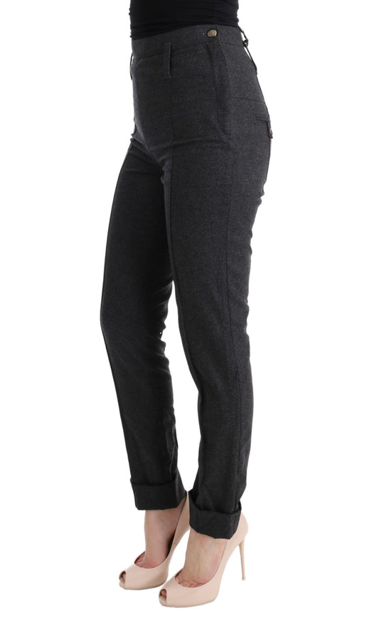 Pair of black skinny jeans on a model