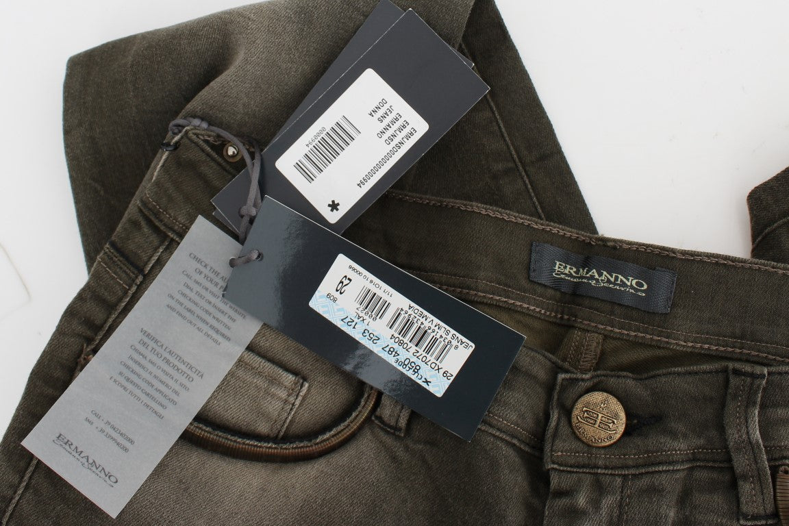 Pair of men's jeans with tags attached to waistband