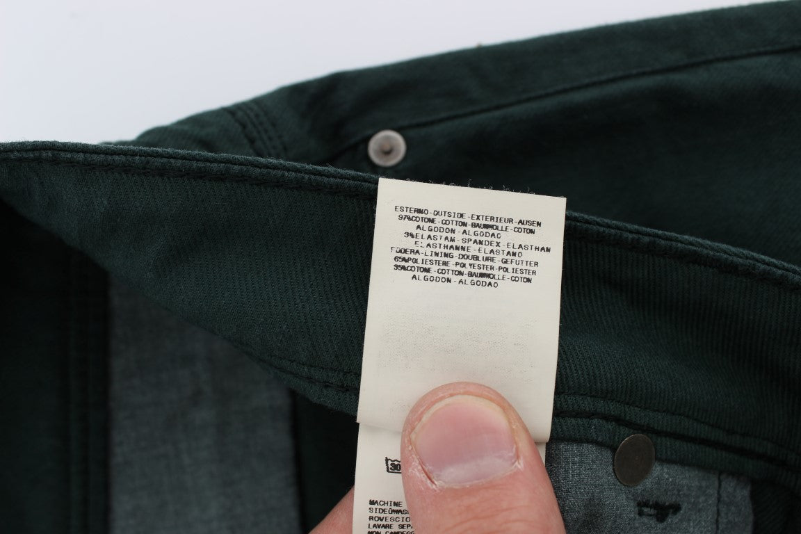 Green jacket with tag on inside