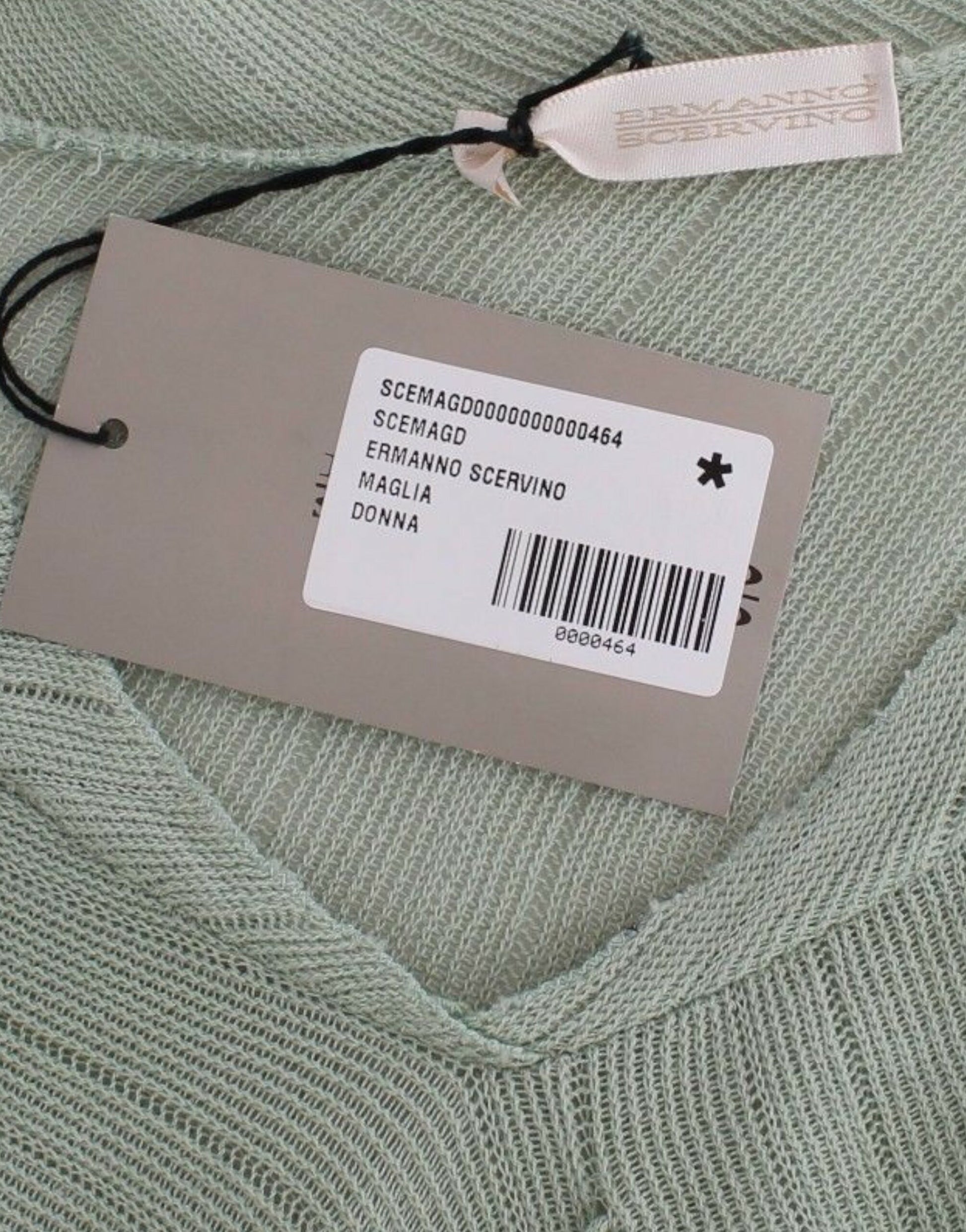 Tag on a knitted sweater