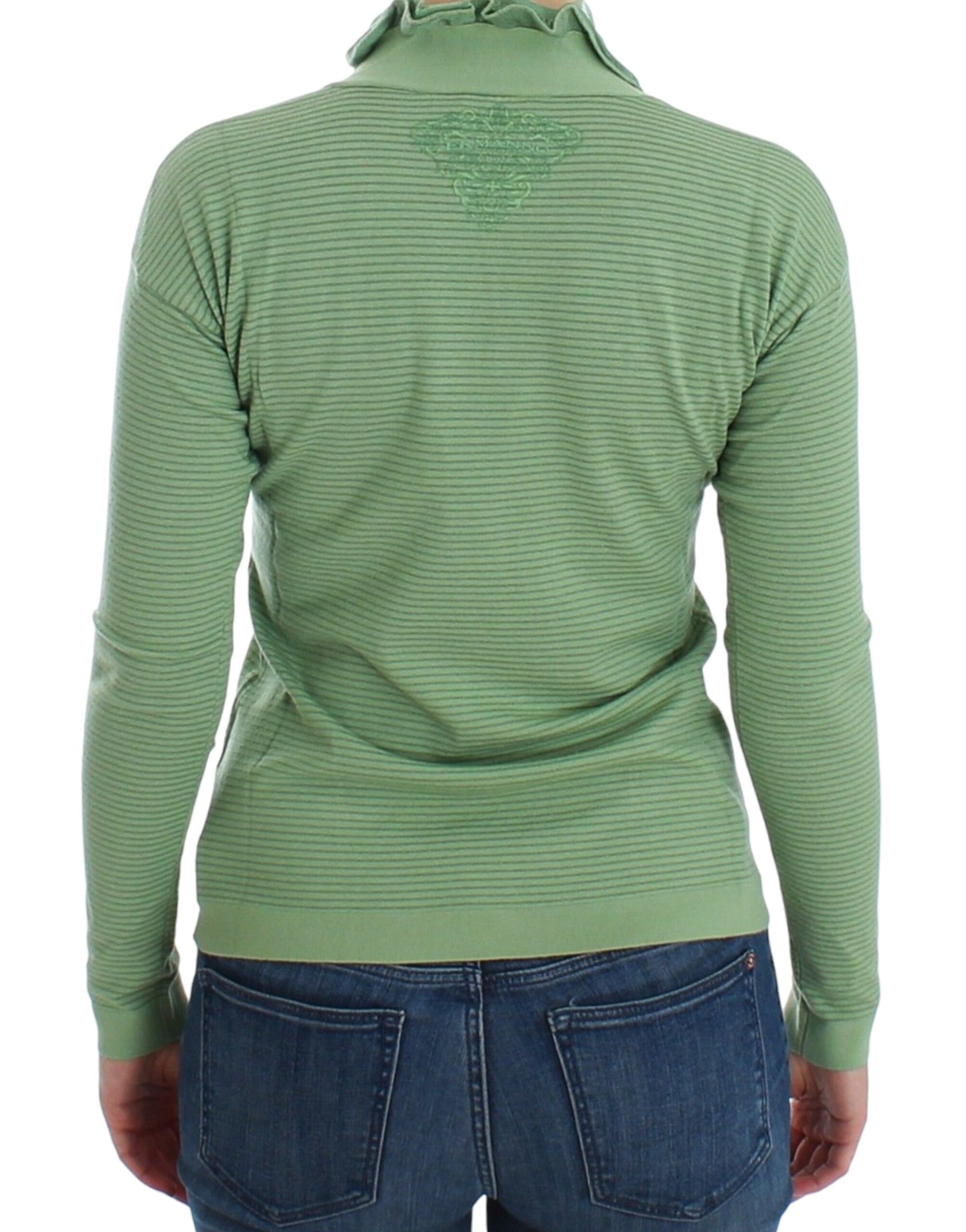 Green long sleeve sweater on person