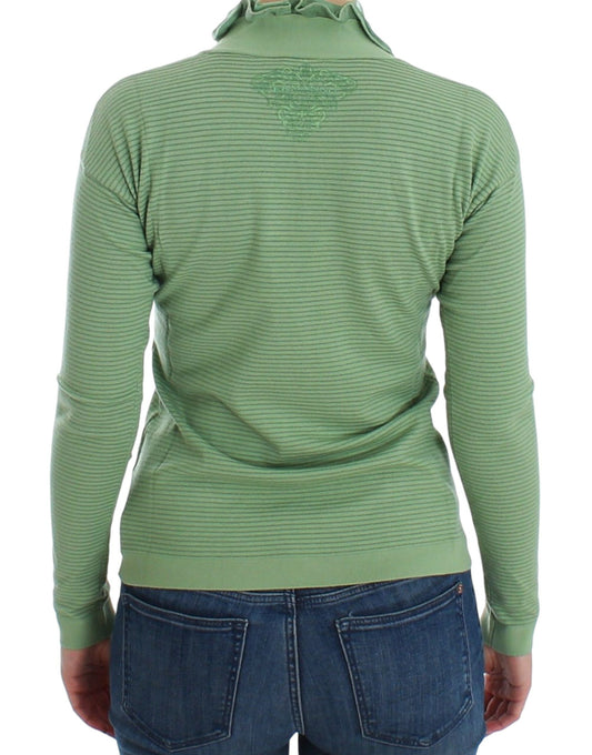 Green long sleeve sweater on person