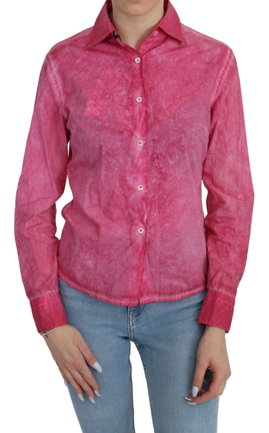 Pink shirt on a woman