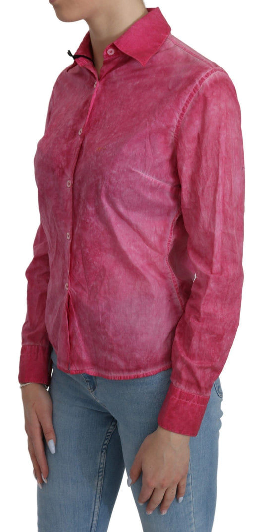 Woman wearing pink shirt