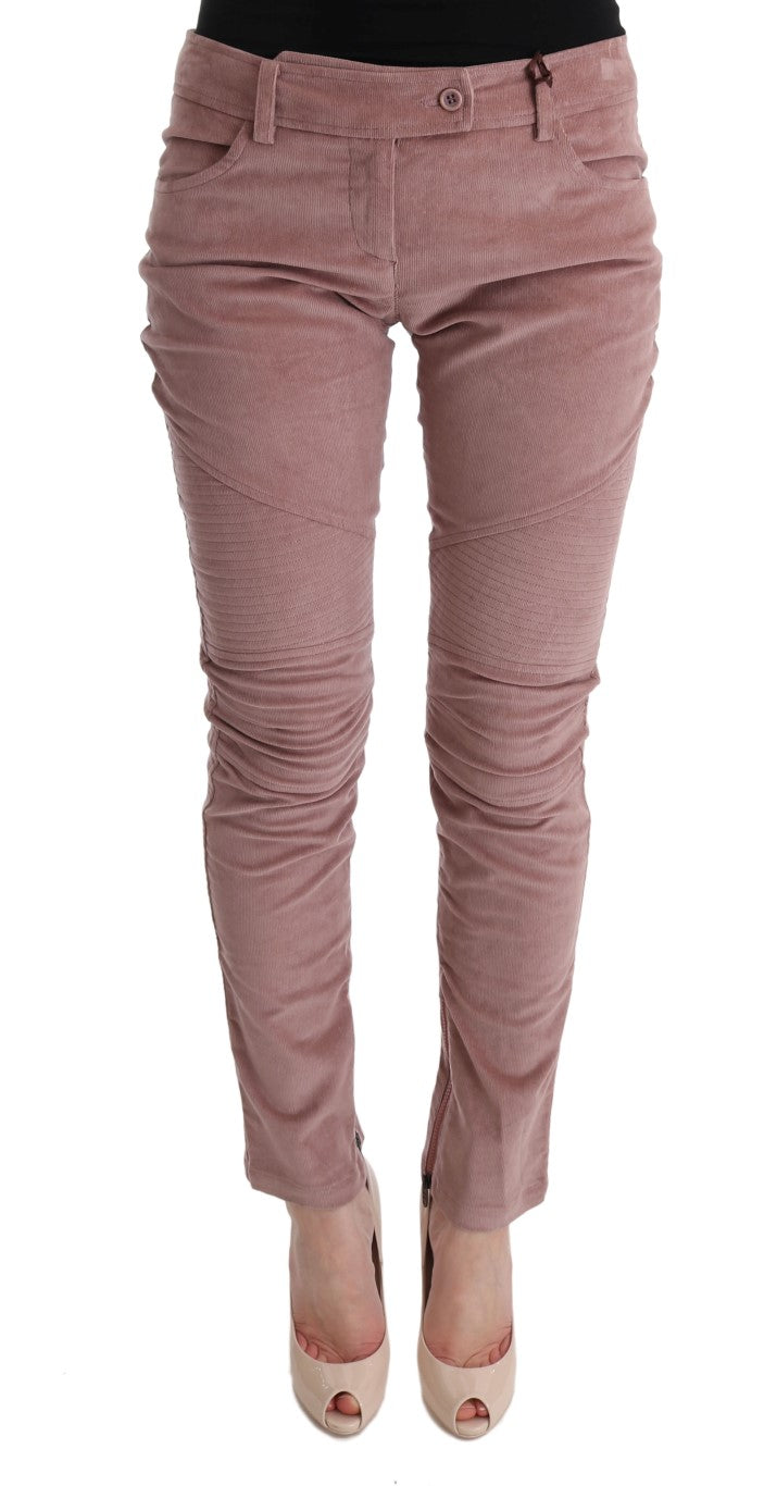 Pair of women's pants in a rose gold color