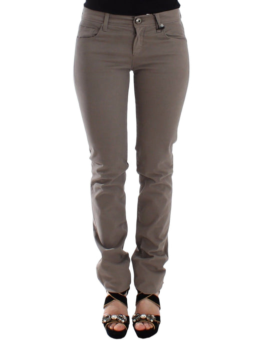Woman wearing jeans and high heels