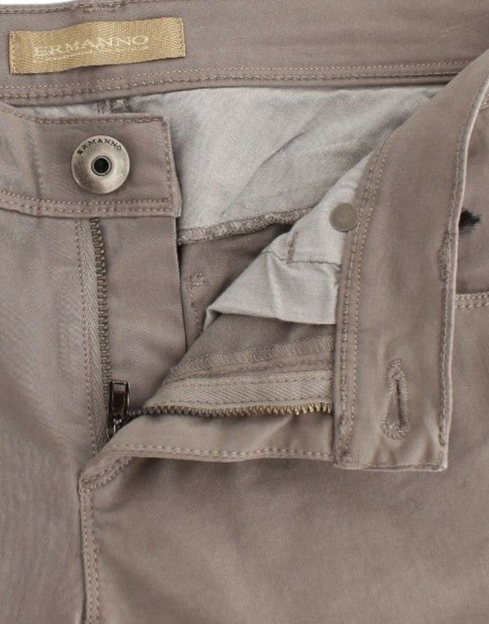 Pair of men's cargo pants with pockets and zippered side pocket