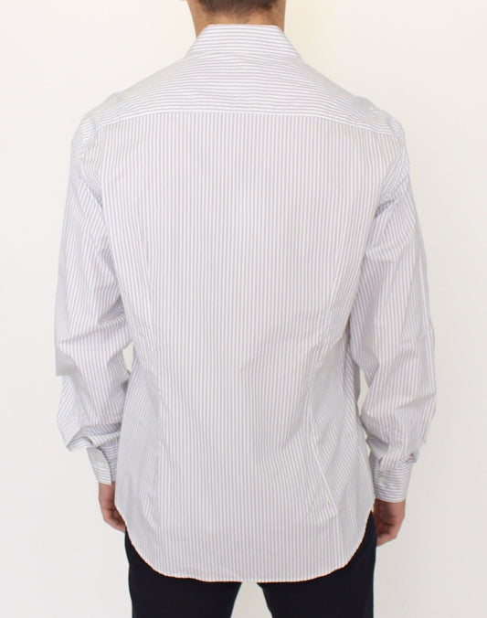 Man wearing striped shirt