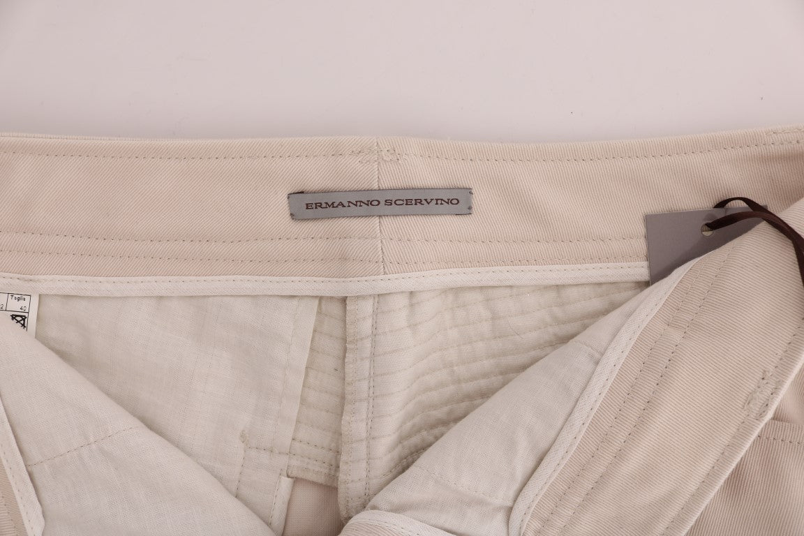 Tan fabric garment on display
