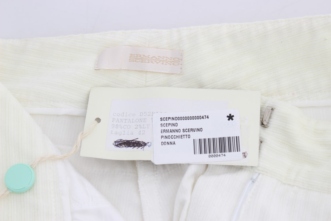White tag on garment with black lettering
