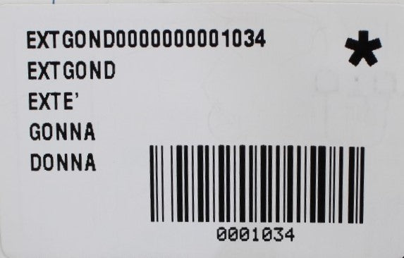 Barcode on shipping label