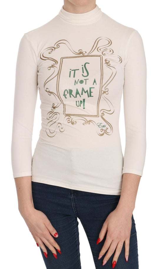 Long sleeve sweater with graphic design on front