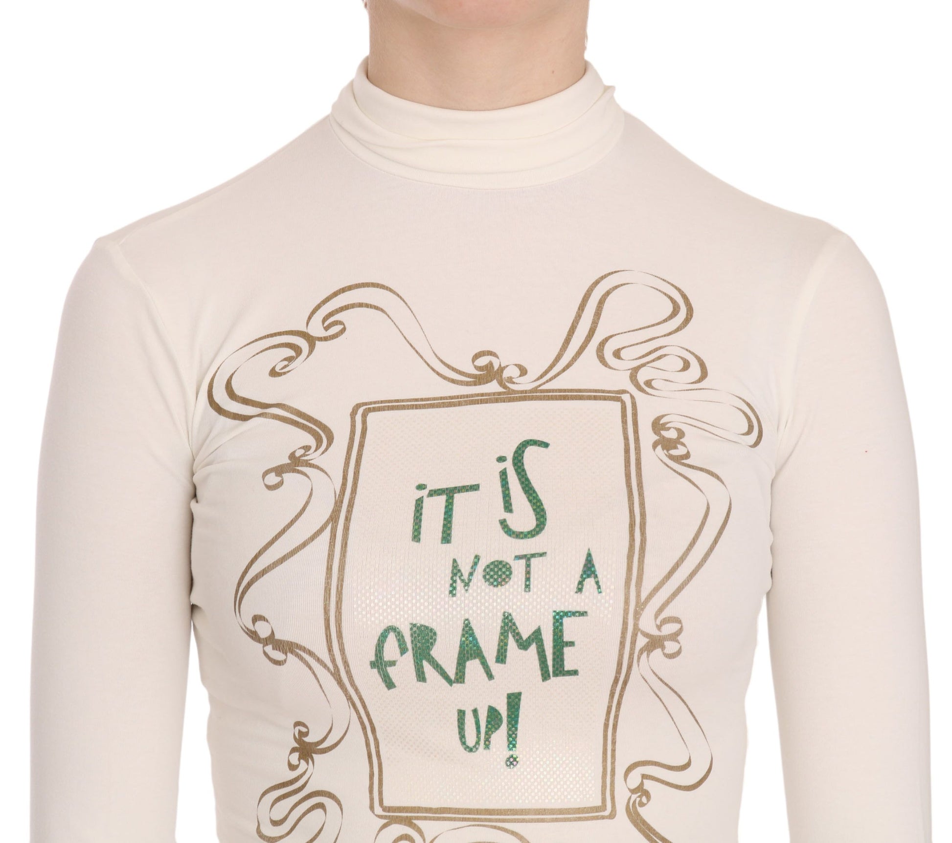 Long sleeve sweater with a graphic design on front