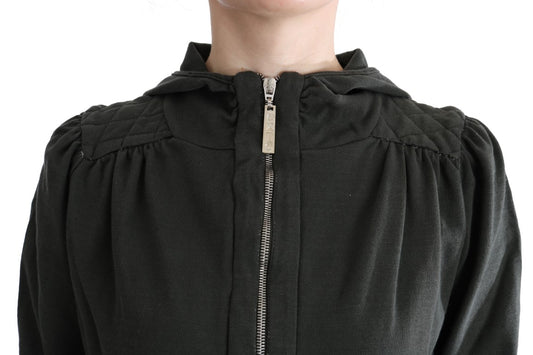 Black zip up jacket with hood