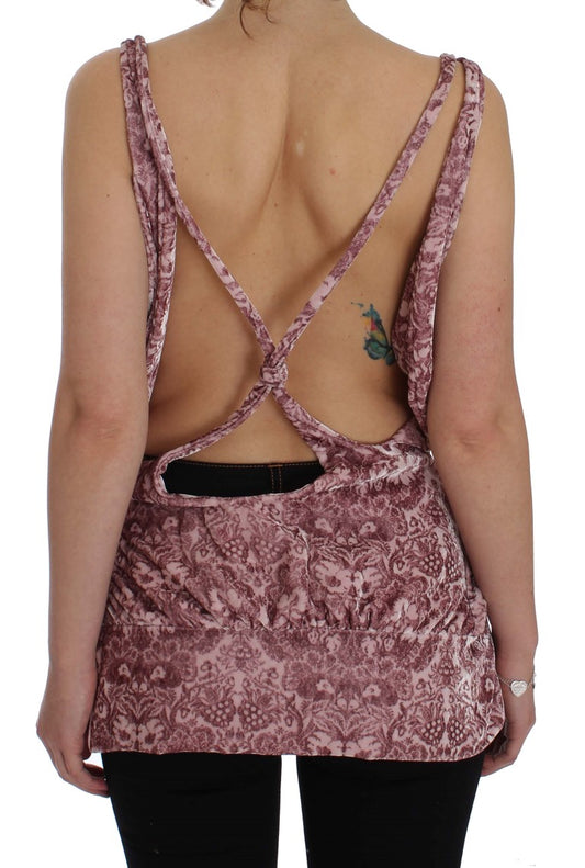 Backless top with lace up back