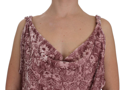 Sleeveless dress with floral pattern