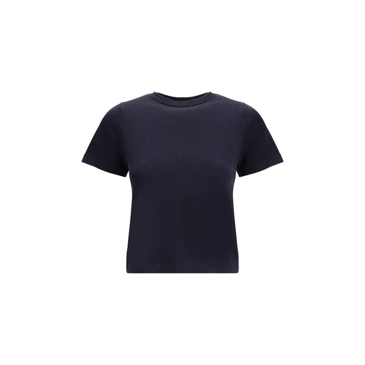 Navy blue short sleeve t-shirt on a mannequin