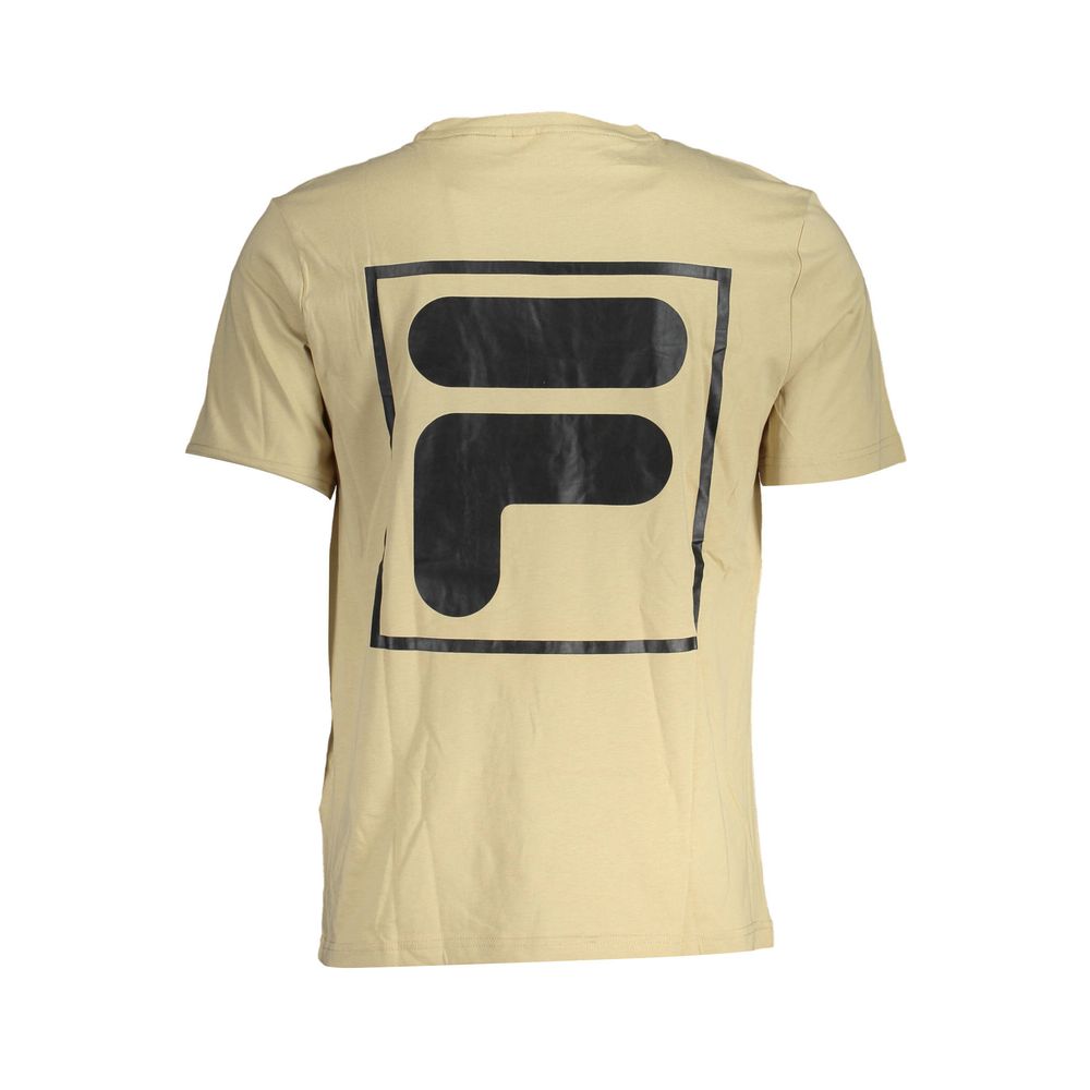 Yellow t-shirt with black logo on back
