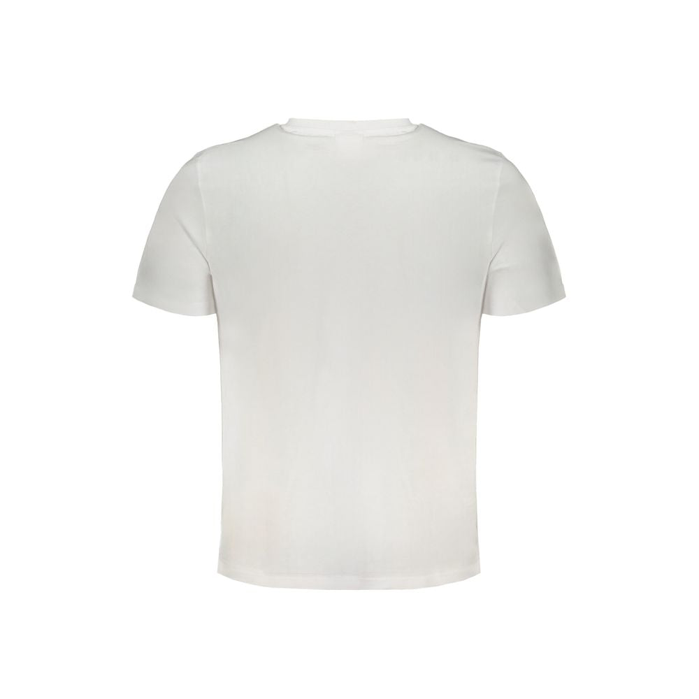 A white men's t-shirt with short sleeves, made of organic cotton