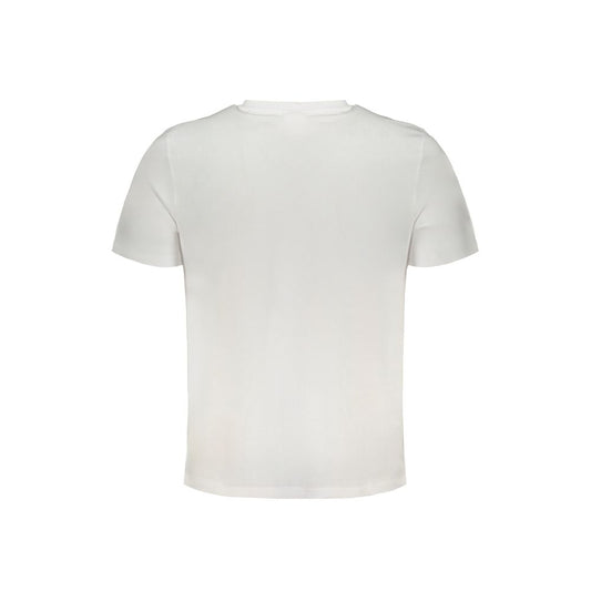 A white men's t-shirt with short sleeves, made of organic cotton