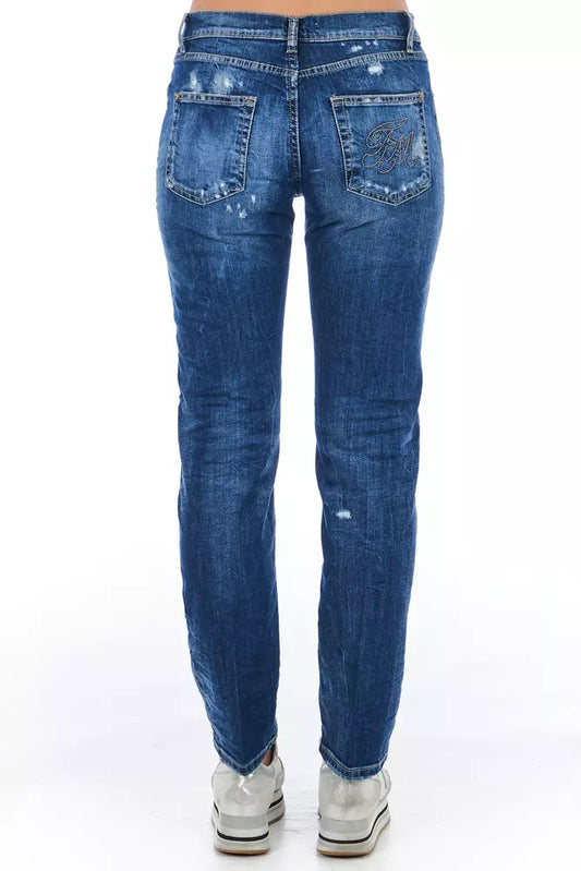 Blue denim jeans on a mannequin