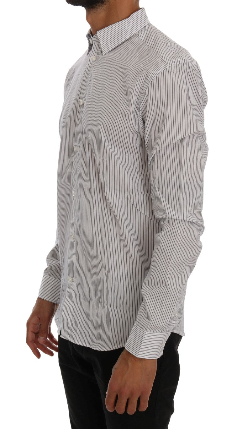 Men's long sleeve shirt with geometric pattern