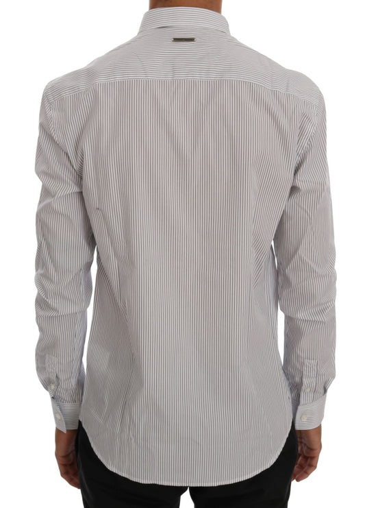 Men's long sleeve shirt with horizontal stripes
