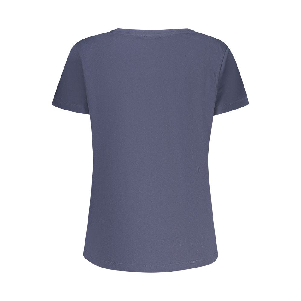 Blue women's t-shirt with rhinestone detailing