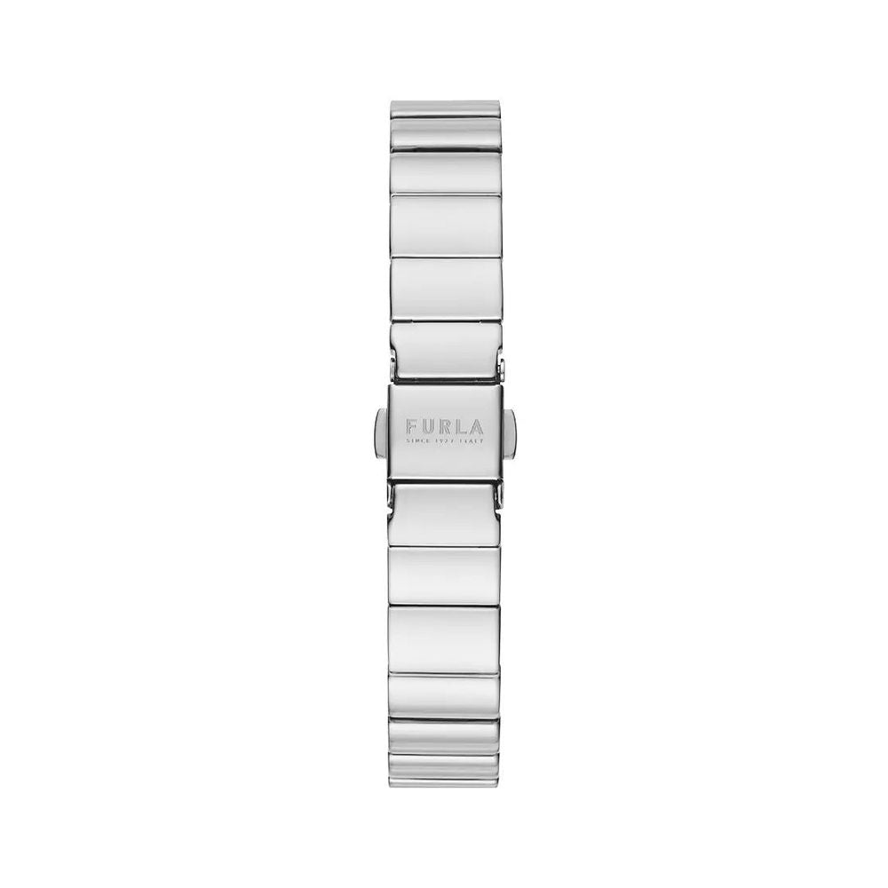 Silver watch with gray strap from Furla brand