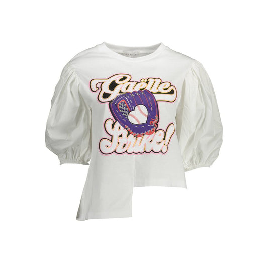 White long sleeve shirt with baseball design