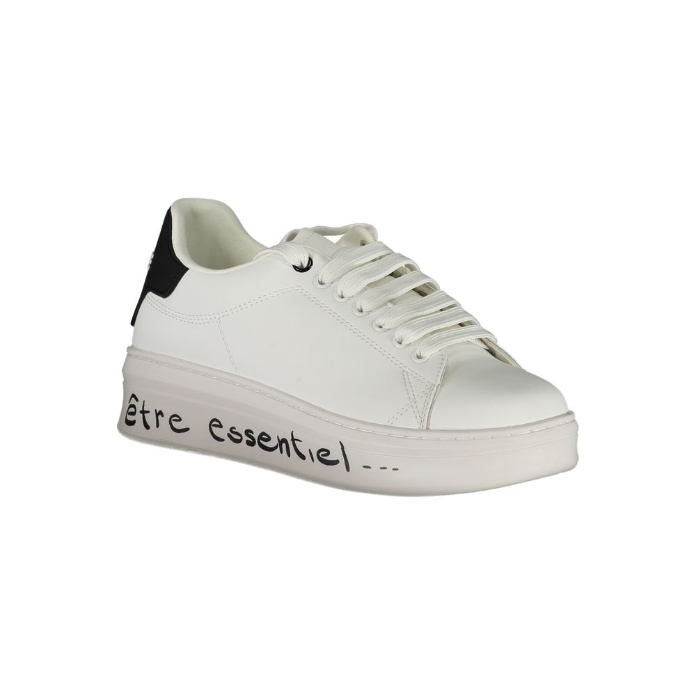 Gaelle Paris "Bianco Polyurethane Women Sneaker
