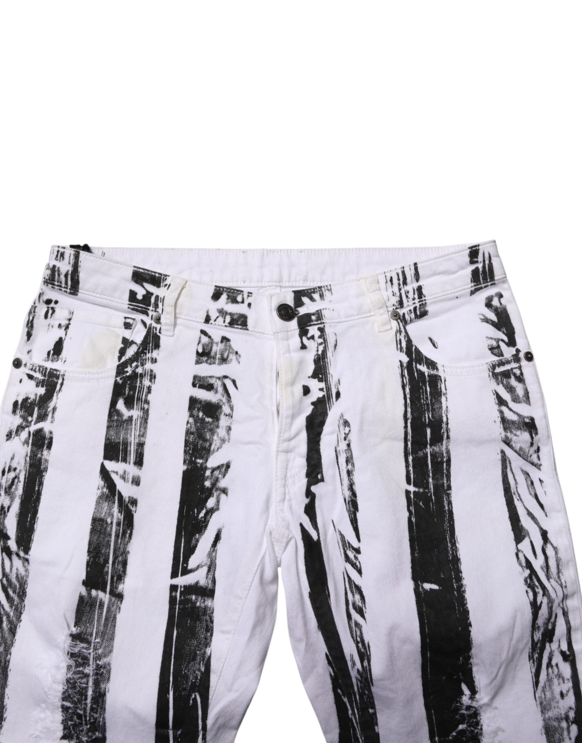 White shorts with black stripes
