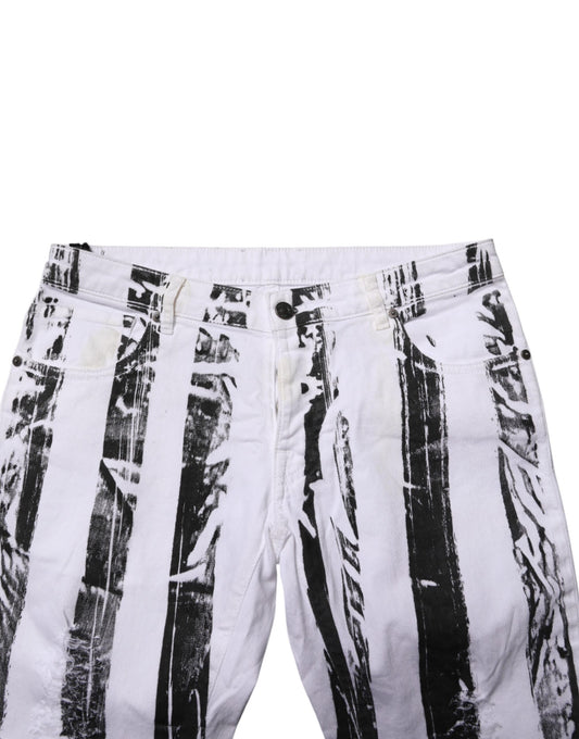 White shorts with black stripes