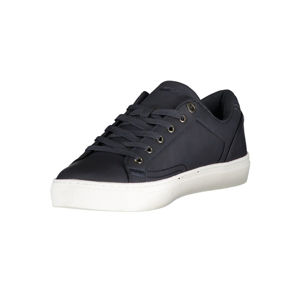 Navy blue sneaker with white sole