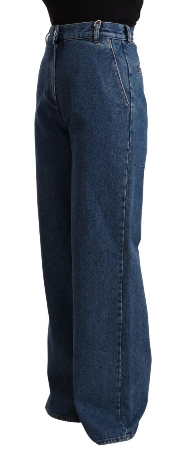 Pair of blue denim flared pants