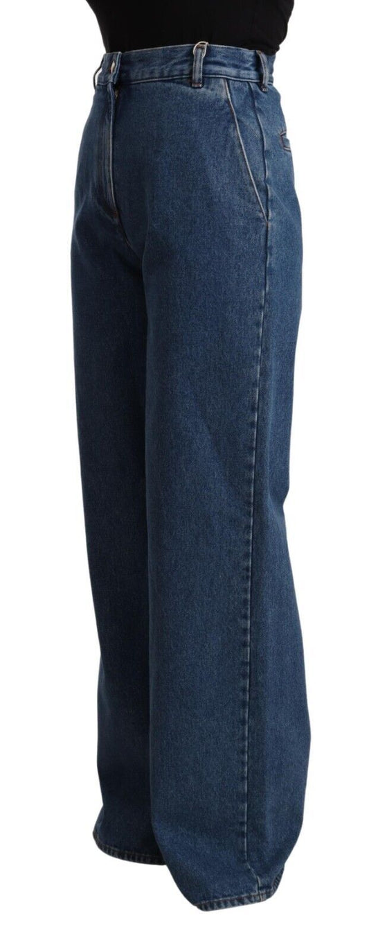 Pair of blue denim flared pants