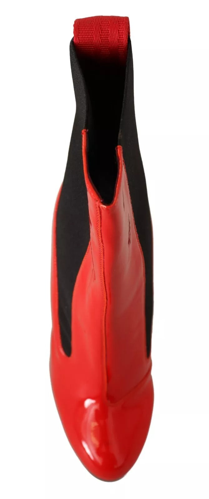 Red shoe on display