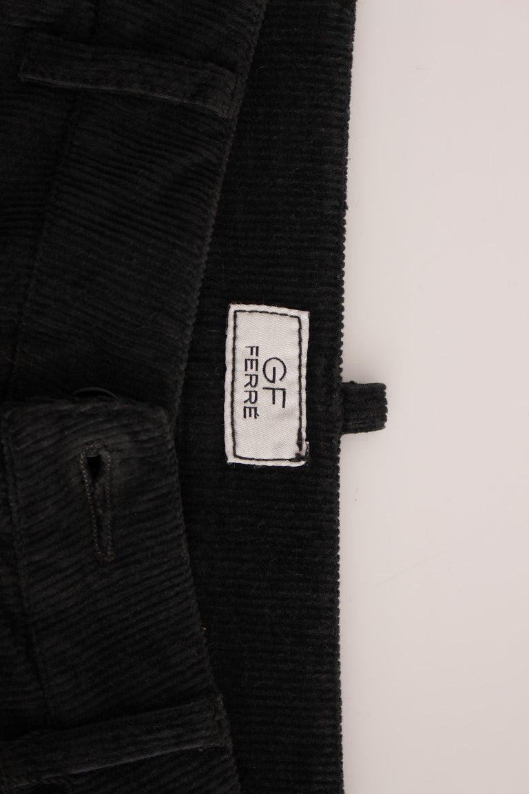 Black and white fabric with a label on it