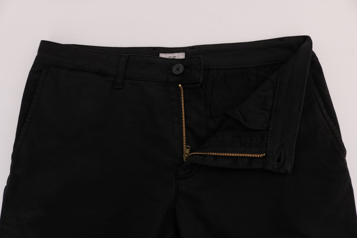 Pair of black jeans with zipper detail on side