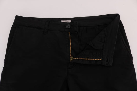 Pair of black jeans with zipper detail on side