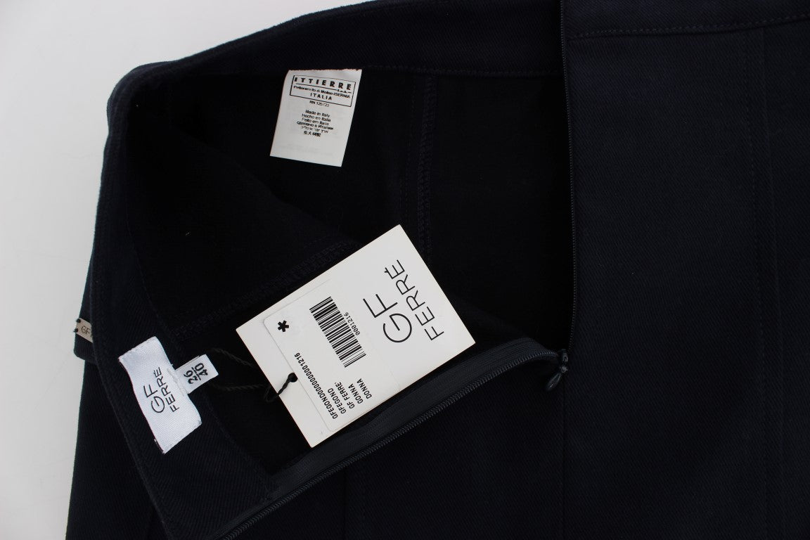 Black suit jacket with tags on sleeve