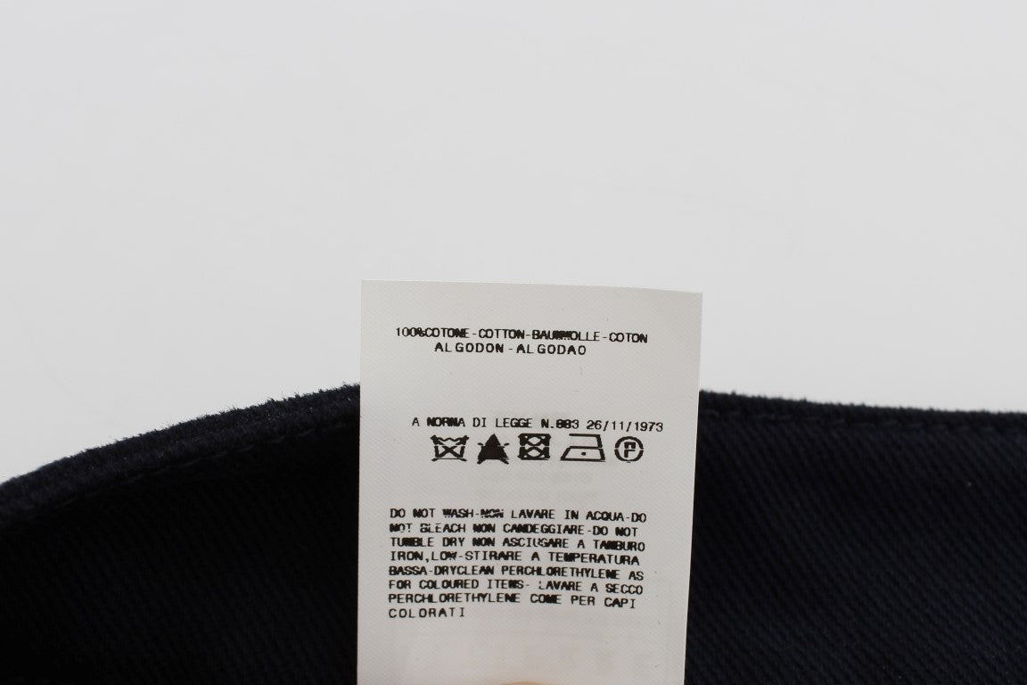 Black fabric with white label