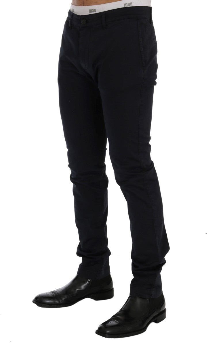 Pair of dark blue jeans on a mannequin