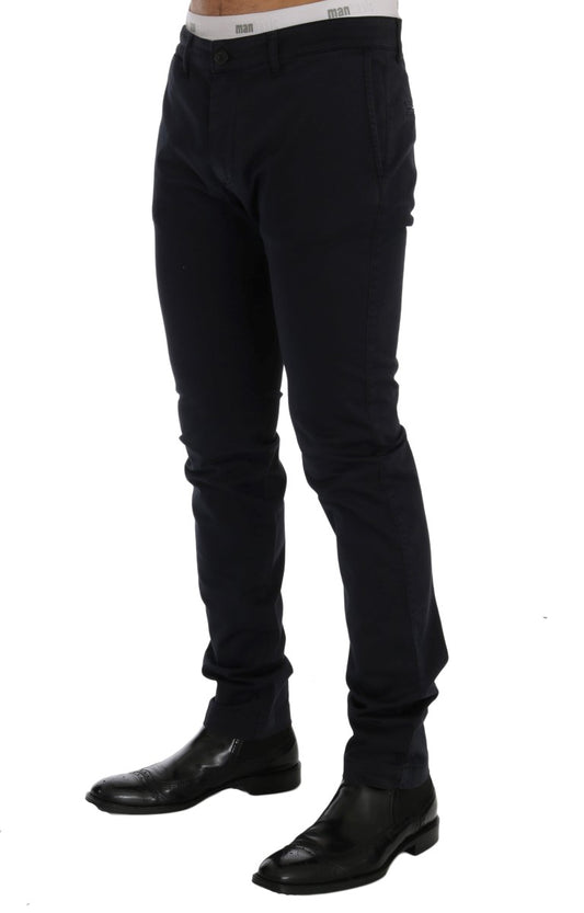 Pair of dark blue jeans on a mannequin